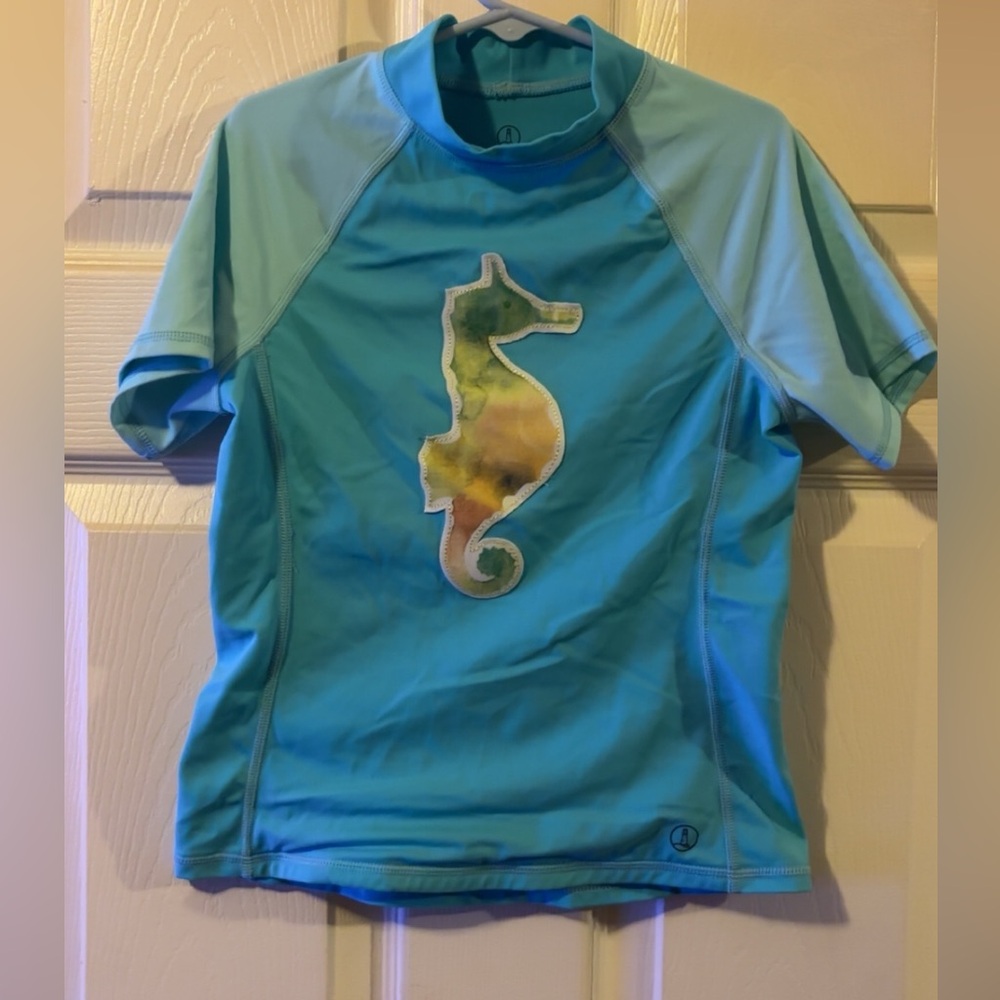 Lands end swim shirt s 7-8